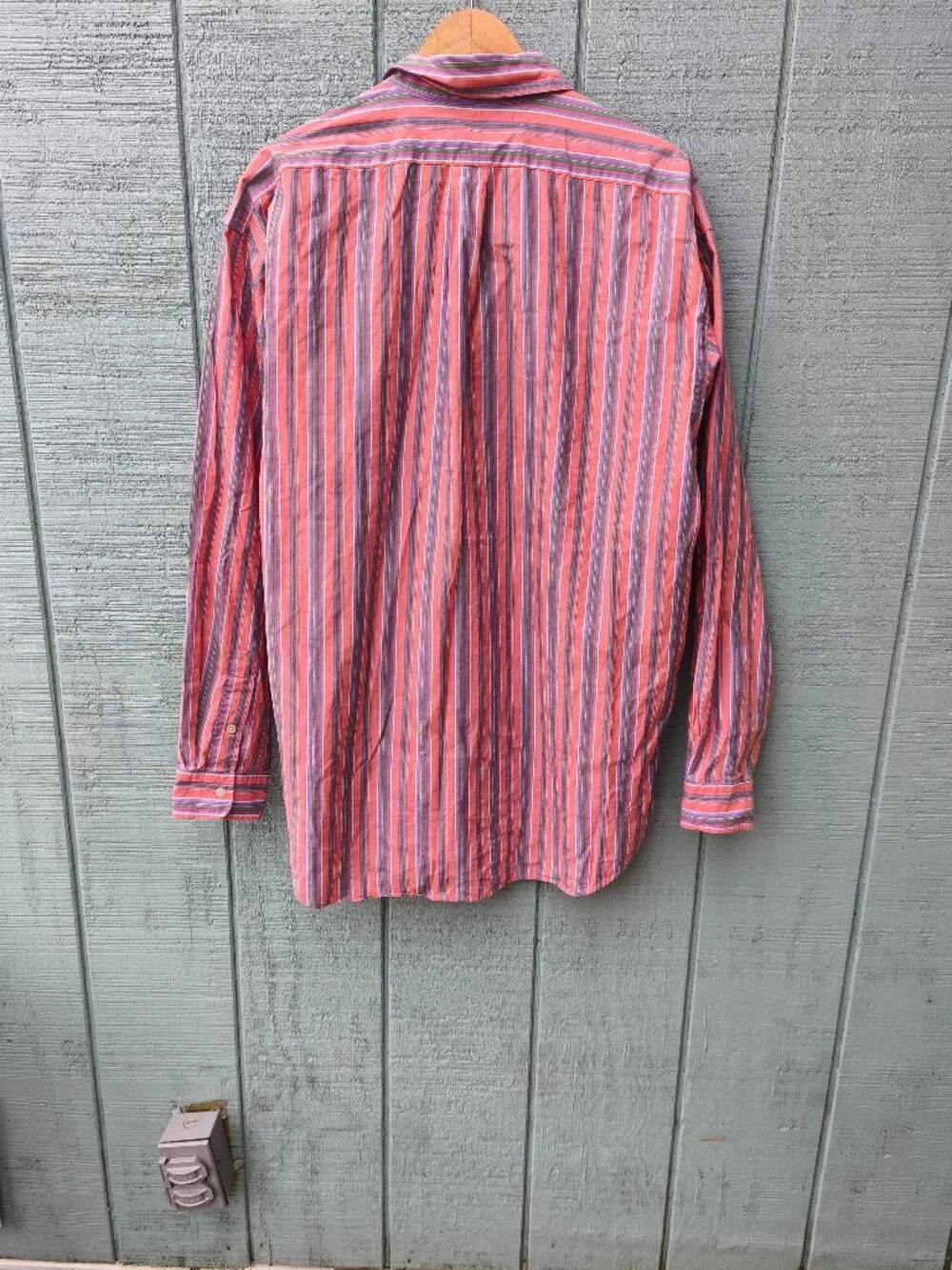 Men's Polo Ralph Lauren Striped Button Down Shirt Embroidered Logo sz XL Red